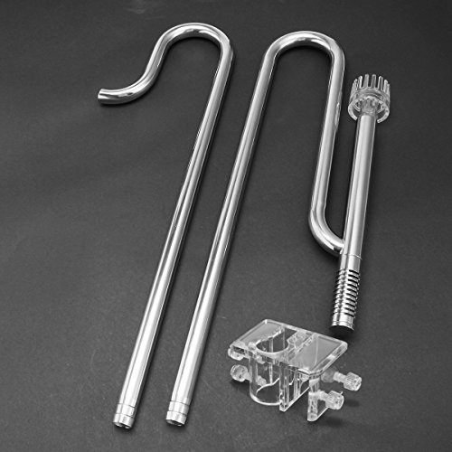 ChaRLes Aquarium Wasseroberfläche Skimmer Filterrohr Edelstahl Einlauf Auslauf Wasserleitung - 12mm