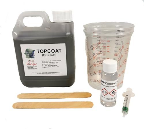 Swindon Composite Supplies : Resin Topcoat Grey 1kg Top Coat Resin Flo Coat Flocoat - Suited for Fibreglass Roof