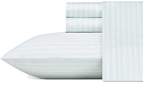 Laura Ashley Bettwäsche-Set für Doppelbett, weiches Satin-Baumwoll-Bettwäsche-Set – schlank, glatt und atmungsaktiv, Heimdekoration, Schlafsaal-Essentials (Lottie Blue, Twin)