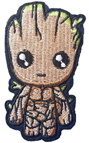 PSL Cute Baby Groot Embroidered Patch Iron Sew On Applique
