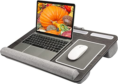Bureau pour Ordinateur Portable jusqu'à 17 Pouces avec Coussin Repose-Poignet, Tapis de Souris, Support de Tablette et téléphone, pour la Maison, Le Bureau d'étudiants