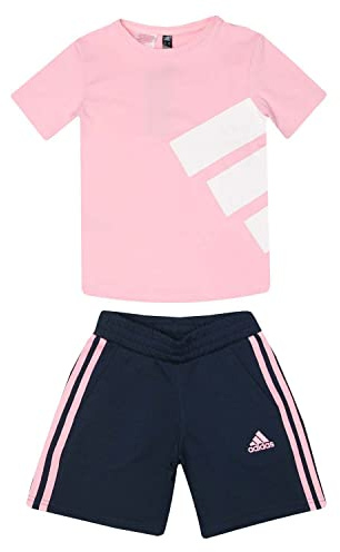 adidas Unisex Kinder Lk Brand Tee Se Trainingsanzug, Light Pink/Collegiate Navy, 4 Jahre EU