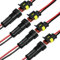 Connettore elettrico impermeabile a 2 poli, 12 V, cavo elettrico per adatto auto, camion e barche, 5 pezzi