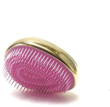 Haarbürste, Entwirrungsbürste, Teeker, nass und trocken, ohne Schmerzen, ideal für dickes, welliges oder dünnes Haar bei Frauen (Gold + Pink)