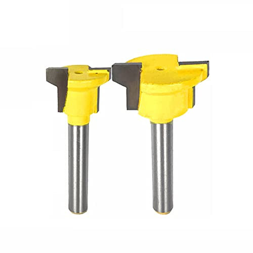 2Pcs 1/4 Shank Drawer Molding Router Bit Drawer Lock Tenon Knife Plug Wood Milling Cutter Door Woodworking MC01055