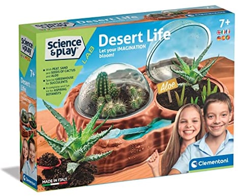 Clementoni - 97858 - Science & Play Lab - Desert Life, Juego botánica Infantil - Juego científico a Partir de 7 años - Fabricado en Italia, Multicolor