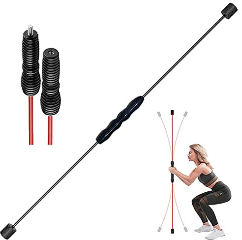 QIANDENG Barre Flexible Vibrante Swingstick Amovible 160Cm Fitness Swing Stick, Fibre De Verre Musculation Tige pour Entraîner la Musculature Profonde