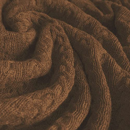 Lorenzo Cana voluminöse Luxus Alpakadecke aus 100% Alpaka - Wolle vom Baby Alpaka - Fair Trade Decke Wohndecke gestrickt Sofadecke Tagesdecke Kuscheldecke 96304