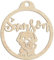 Happenings-Decorations Personalisierte Weihnachtskugel aus Holz, graviert, Geschenk für die Feiertage, jeder Name,, hängende Baumdekoration, natürliches Dekor (Modell 9)