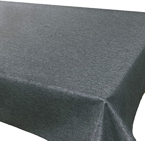 Tischdecke Wien Home, Moderne Tischwäsche mit Fleckschutz für das ganze Jahr, anthrazit, 140x280 cm