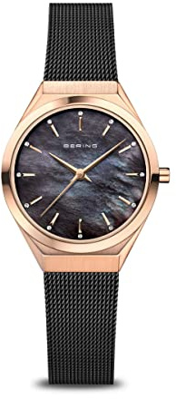 BERING Damen Uhr analog Quarz mit Milanaise-Armband 18729-166