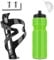 Ainiv Porte Bidon de Vélo avec Gourde Vélo 750ML, Bidon de Sport de Haute Qualité sans BPA Convient Aux Vélo/VTT/Vélo de Route,Porte Gourde Indispensable pour Rouler-Vert