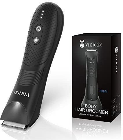Manscape Trimmer for Men, VIKICON Pubic/Body Hair Trimmer, Electric Ball Trimmer for Private Parts, IPX7 Waterproof Body Goomer Shavers, USB-C Charging, Gifts for Men, New HT871