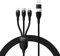 Baseus 3in1 USB Kabel Flash Series 2, USB-C + Micro USB + Lightning, 100W, 1,2m (Schwarz)