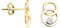 SOFIA MILANI - Damen Ohrringe 925 Silber - teils vergoldet/golden - Bicolor Kreis Ohrstecker - E1707