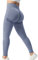 ZAAYO Damen Sport Gym Leggings Scrunch Butt Lifting Push Up Seamless Yoga Pants Fitness Workout Leggings Grey Blue M