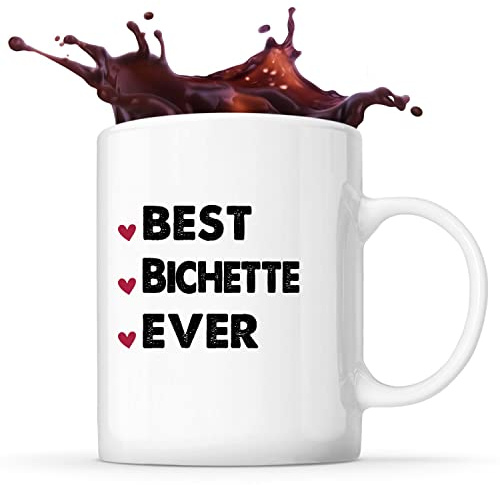 Planetee Mug Best Bichette Ever | Idée Tasse Cadeau Couple Saint Valentin Femme Anniversaire Noël