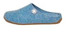 Living Kitzbühel Filzpantoffel Gipfelkreuz - Hausschuhe Damen aus Wolle - Atmungsaktiv & rutschfest - Handgefertigt in Europa Blue Mountain 36