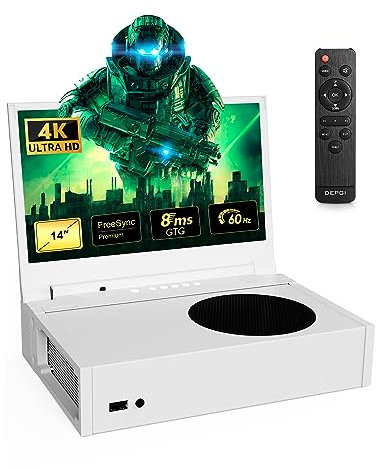 DEPGI 4K 14 Portable Gaming Monitor IPS Screen for Xbox Series S(not Included) with Remote Control, Portable Monitor with HDR10, AMD FreeSync, 2X HDMI for Indoor Outdoor Travel…