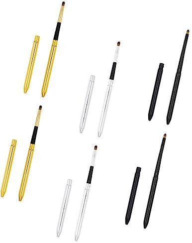 Beaupretty 6st Einziehbarer Lippenpinsel Lippenbalsam Pinsel Eyeliner-applikator Lipgloss-applikator Lippen-Make-up-Tool Wimpernbürste Reisen Augen Lippenstift Haare Aus Bionischen Fasern