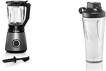 Bosch Standmixer VitaPower Serie 4 MMB6172SN & ToGo-Flasche MMZBT01B, Smoothie-ToGo-Flasche 0,6 L, bruchsicher