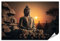 islandburner XXL Bild Poster Buddha Statue Sonnenuntergang Buddha Purnima Vesak Tag Premium Bilder Fotodruck JEKD-PKL
