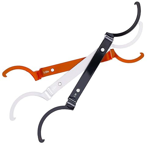 NQEUEPN 3uds Afloje o Apriete Las Contratuercas, 1,27 y 1,9 y 2,54cm C-Shape Spanner Wrench Llave Inglesa en Forma de C para Espacios Reducidos Apretando o Aflojando Tuercas de Seguridad