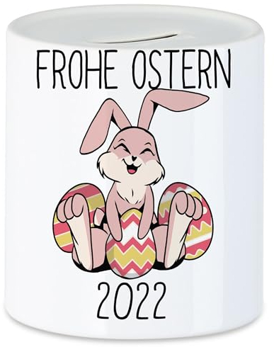Hey!Print Frohe Ostern 2022 Spardose Osterhase Osterei Ostergeschenk Ostern