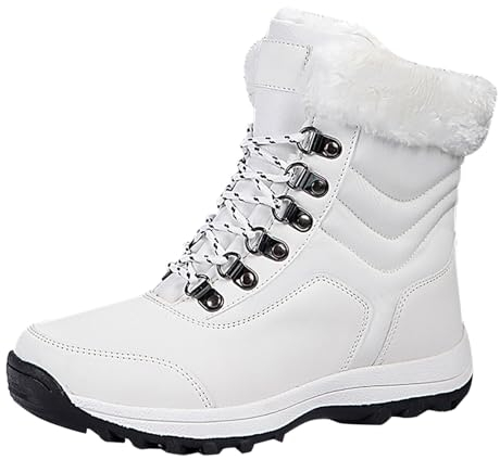 Kobilee Doposci Donna Pelo Dopo Sci da Neve Stivali Neve 37 Alti Scarpe da Neve Impermeabili Imbottiti Scarponcini Antiscivolo Invernali Doposci Scarponi Sci Stivaletti Neve Morbidi