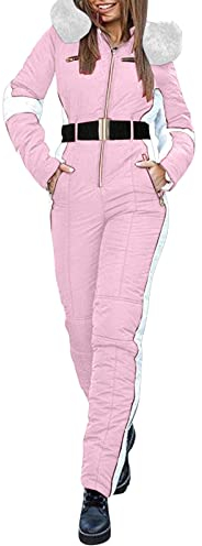 callmo Skianzug Damen Einteiler Skioverall Snowboard Wasserdicht Schneeanzug Winter Warme Schneejacke Skifahren Sätze Outdoor Sport Skisuit Streifen Einteilig Jumpsuit Schneeoverall Overall