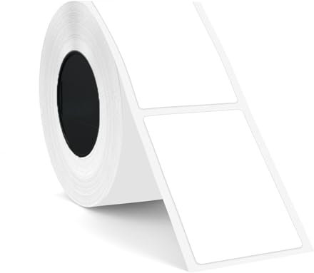 SUPVAN KATASYMBOL T50M Pro/Plus Etikettenband Papier, Wasserfeste Etikettenfür Heim, Schule, Büro, 40 mm x 60 mm, 130 Etiketten/Rolle, Schwarz auf Weiß