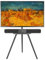 ECOTINY Tripod Easel TV Stand for 40 to 65 Inch LCD Led Screen, Height Adjustable and Swievel TV Stand, Portable TV Floor Stand with Wooden Tray for Bedroom, Living Room, Studio, Black Metal…