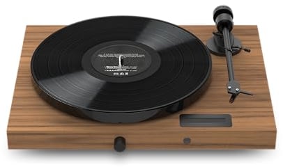 Pro-Ject Juke Box E1, All-in-one Plug & Play Hi-Fi System with Bluetooth, Preamp and 50W Stereo power amplifier (Walnut)