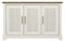 Galano Enfield 3 Door Sideboard – Freestanding Storage Cabinet – Cream Oak – Console for Living Room, Entryway, Hallway, or Kitchen – Display & Organiser Cupboard