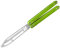 Andux Balisong Cuchillo Mariposa CNC Eficaz Sistema de Buje 6063 Mango de Aluminio Bloqueo Libre CNC-PRO-01 (Verde)