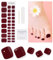 Nagelfolie UV Härtend - 32 Stück Fußnägel Zum Kleben Nagelfolien UV Härtend Fussnägel Zum Kleben UV Gel Nagelfolie Selbstklebend mit Jeder Nagellampe Inkl Nagelpads Nagelfeile und Holzstäbchen