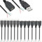 RUNCCI-YUN 12PCS câble prise USB 2.0 USB-A 4 Broches,Queue de cochon USB,fil nu USB 2.0 4 broches,câble d'alimentation à prise USB 5V 2A 28AWG (30cm)