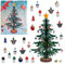 Wooden Christmas Tree Advent Calendar 2024,24 Days Christmas Countdown Calendar Wooden Tree With Miniature Ornaments Tabletop Diy Mini Tree For Christmas Desk Decoration Or Gift（1 Pack）