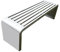 Gartenbank Wetterfest Ohne Lehne Edelstahlmaterial für 2 Bis 3 Personen, Gartenmöbel Bank für Balkon, Terrasse & Garten(100 * 40 * 45cm)