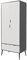 URBNLIVING 180cm Tall Freestanding Black Wardrobe with White 2 Door 2 Drawer Modern Shelf Clothes Storage Scandi Legs Cupboards Hanging Rail Unit for Bedroom