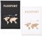2 Stück Reisepasshülle Personalisiert,PU Leather Passport Hülle Reisepass Hülle,Goldenem Muster Passport Cover,Holder Reisepasshüllen,Passhülle Reisepass Organizer für Kreditkarten Reisedokumente