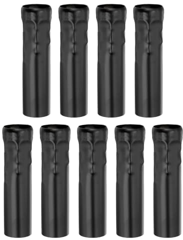 PATIKIL Lot de 9 douilles de chandelier en métal E14 avec culot à gouttes - Accessoires de base pour ampoule - Noir