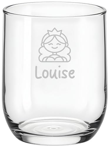 KDO MAGIC - Verre Personnalisé Gravé avec Prénom - Verre à eau Personnalisable - Idée Cadeau Original pour homme, femme, enfant - Anniversaire, Fête, Occasions Spéciales (Modèle Princesse)