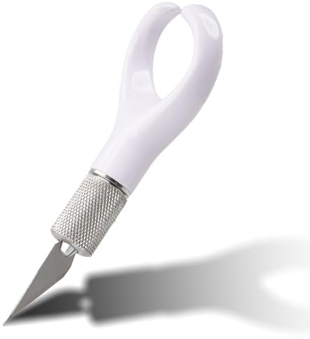 Craft County Loop Handle Pen-Grip Crafting Knives – Ergonomic Precision Blades for Scrapbooking, Sewing, and More! (Fixed)