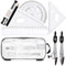 10-Teiliges Set Zirkelminen,Passend FüR SchüLer Ab Zirkel Grundschule 4 Klasse,Mit Box Geometrie Set,2 StüCk Zirkel,Zirkel Faber Castell,Passend FüR Mathe-Sets,LernzubehöR,Zeichnen Usw.