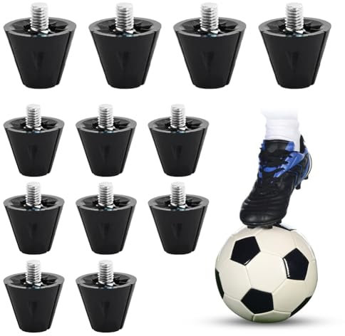 12 tacos de tornillo para botas de fútbol, de metal, 2 tamaños: 11 mm y 13 mm, tacos de repuesto para zapatos de fútbol