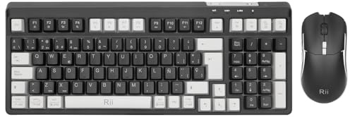 Rii RK301 Combo de Teclado y ratón Inalámbricos, Teclado y Ratón