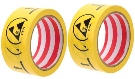 Ciieeo 2rollen Warnklebeband Selbstklebend Für Innen Und Außenbereich Absperrbandrolle Mit Haftung Sicherheitswarnband Aus Robustem Material Geeignet Für Kartons Und