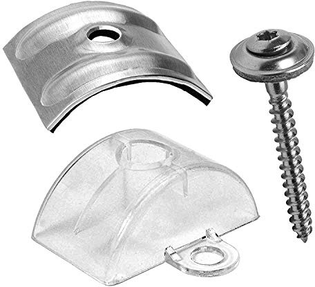 200 Abstandhalter Sinus 76/18 + Kalotten blank + Spenglerschrauben 4,5x55mm | Schrauben in Edelstahl V2A A2 mit 15mm EPDM Dichtscheibe; Lichtplatten; Wellplatten; Wellbleche
