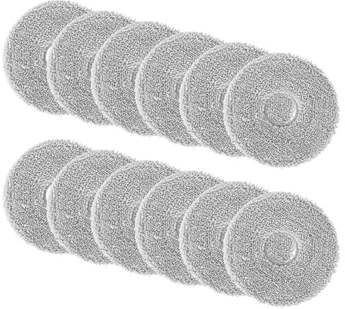 12 Paños de Repuesto Compatibles para Dreame L10s / L40 / L50 Pro Ultra,para Dreame X40 ultra/X50 Ultra Complete,para Xiaomi X20 Pro Almohadillas de Mopa de Microfibra Lavables para Robot Aspirador
